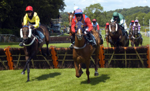 Picture By Victoria Middleton Cartmel Races 14th July 2011. A P McCoy on He's a Hawker in the Novices' Hurdle Race.