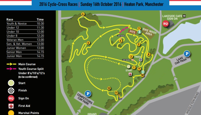 Preview: Manchester Wheelers Cyclo-cross – Sunday 16th October 2016, Heaton Park Manchester