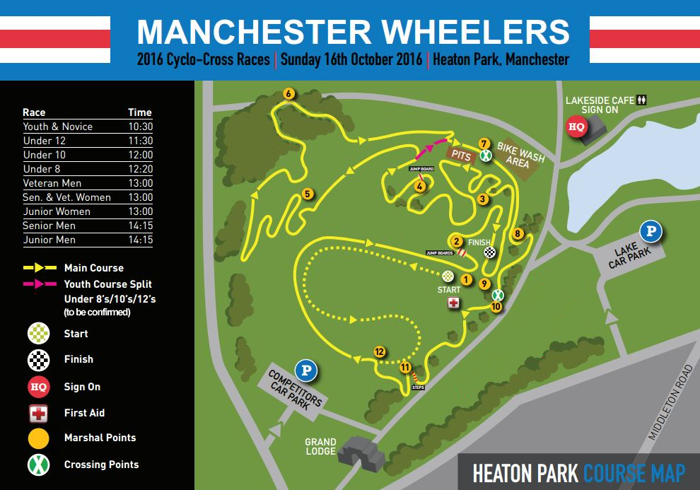 Preview: Manchester Wheelers Cyclo-cross – Sunday 16th October 2016, Heaton Park Manchester